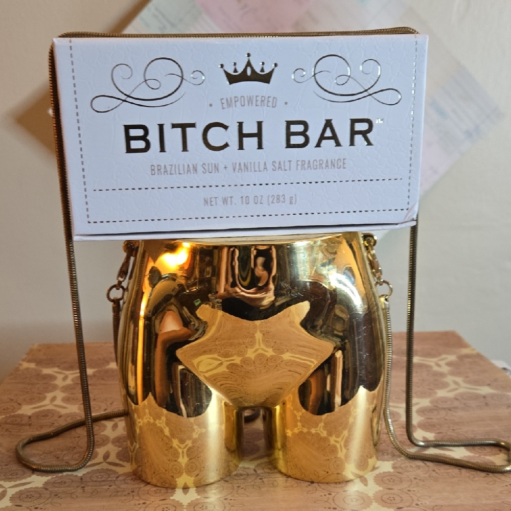 *itch Bar Brazilian Sun Soap with Gold Holder